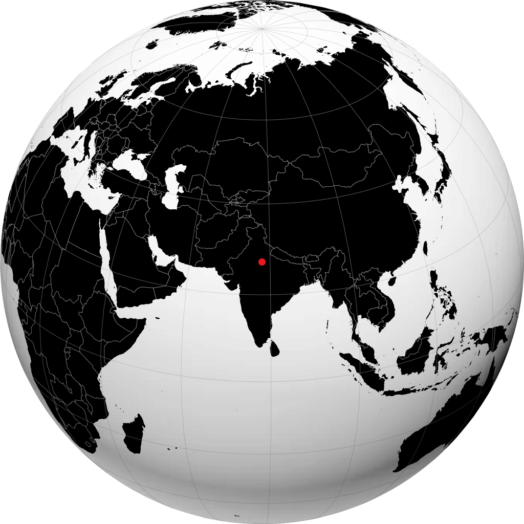 ग्लोब पर आगरा