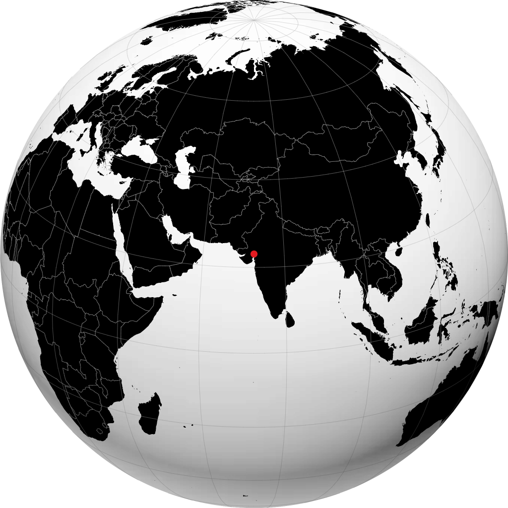 ग्लोब पर अहमदाबाद
