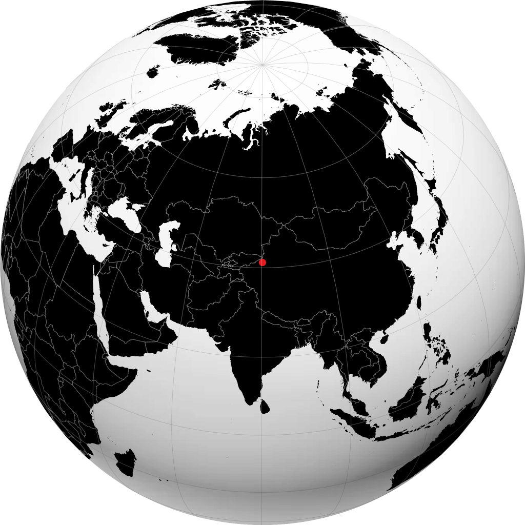 ग्लोब पर अक्सू