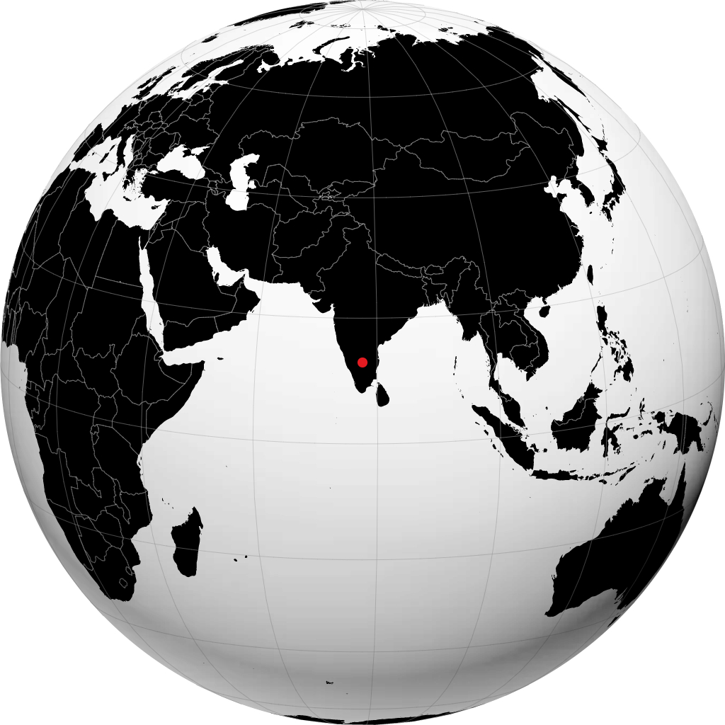 ग्लोब पर बेंगलुरु