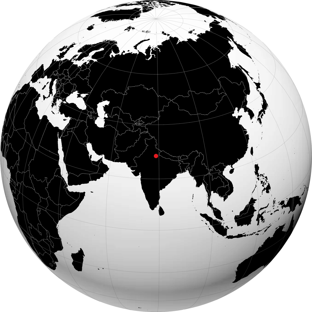 ग्लोब पर चंदौसी