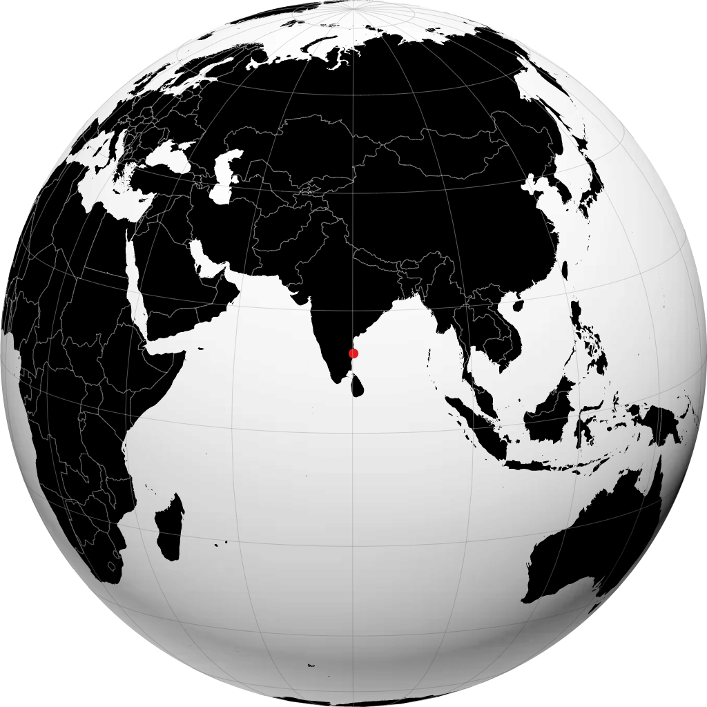 ग्लोब पर चेन्नई
