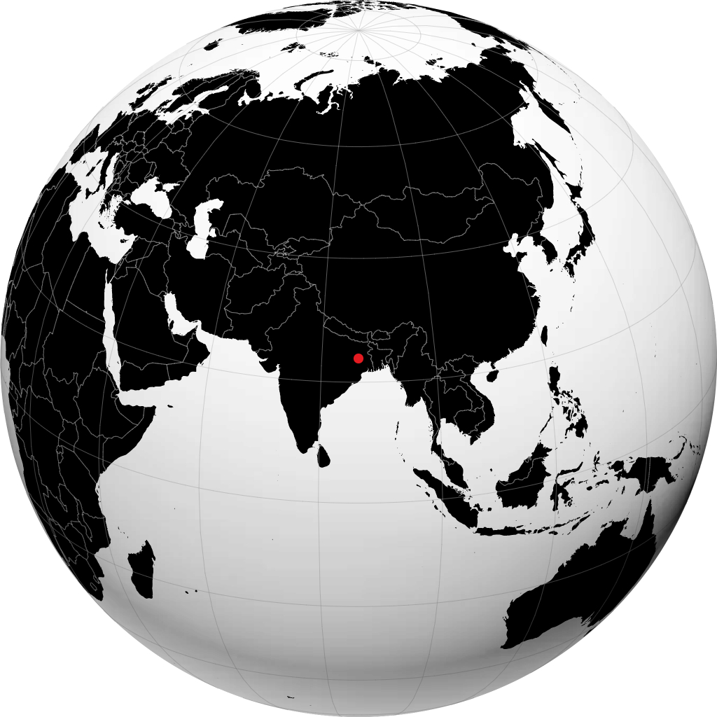 ग्लोब पर धनबाद