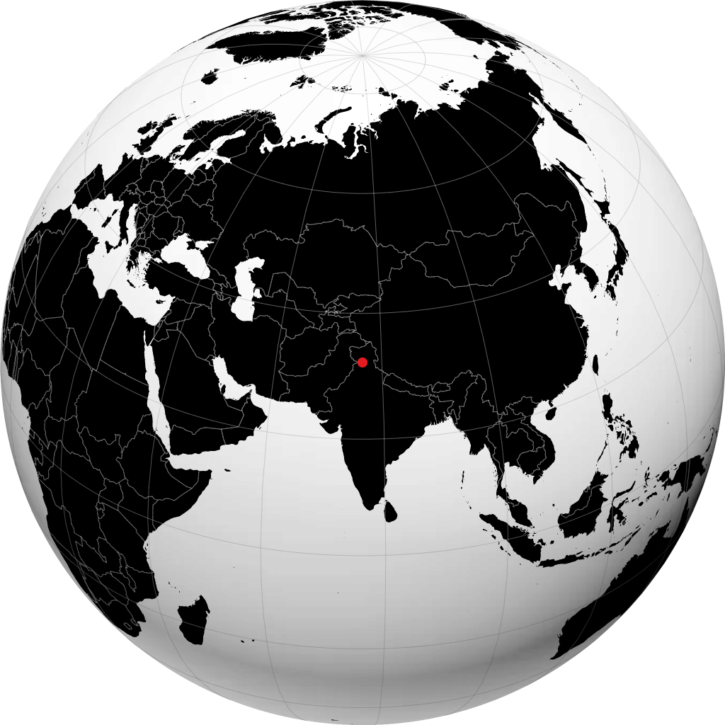 ग्लोब पर धर्मशाला