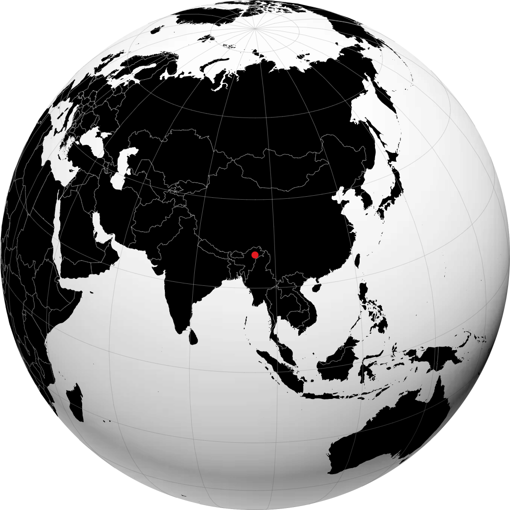 ग्लोब पर डिब्रूगढ़