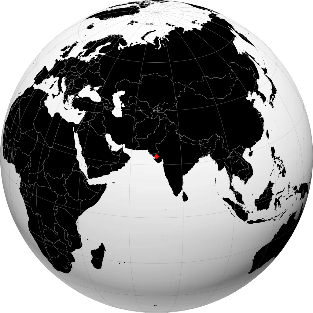 ग्लोब पर गांधीधाम