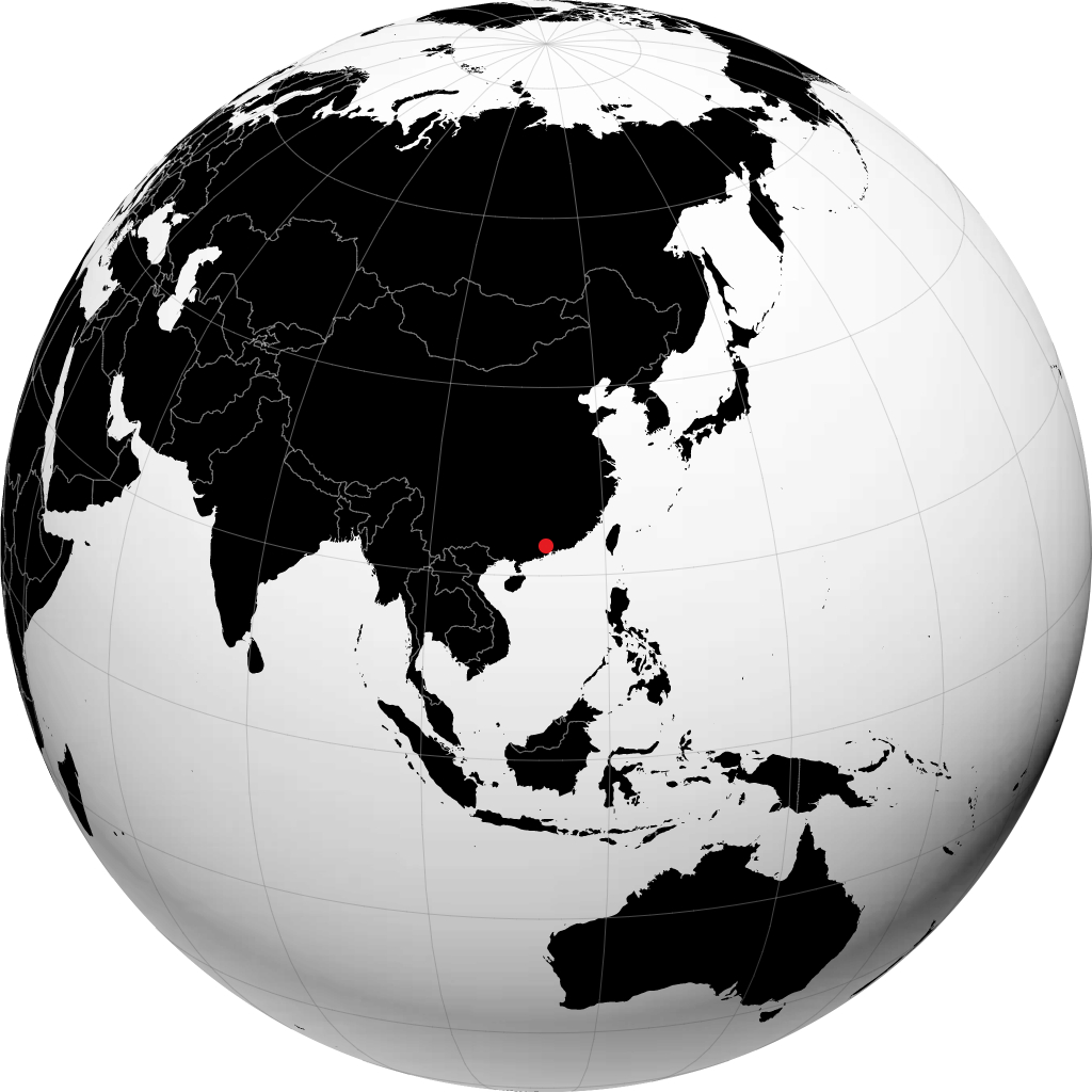 ग्लोब पर गुआंगझोउ