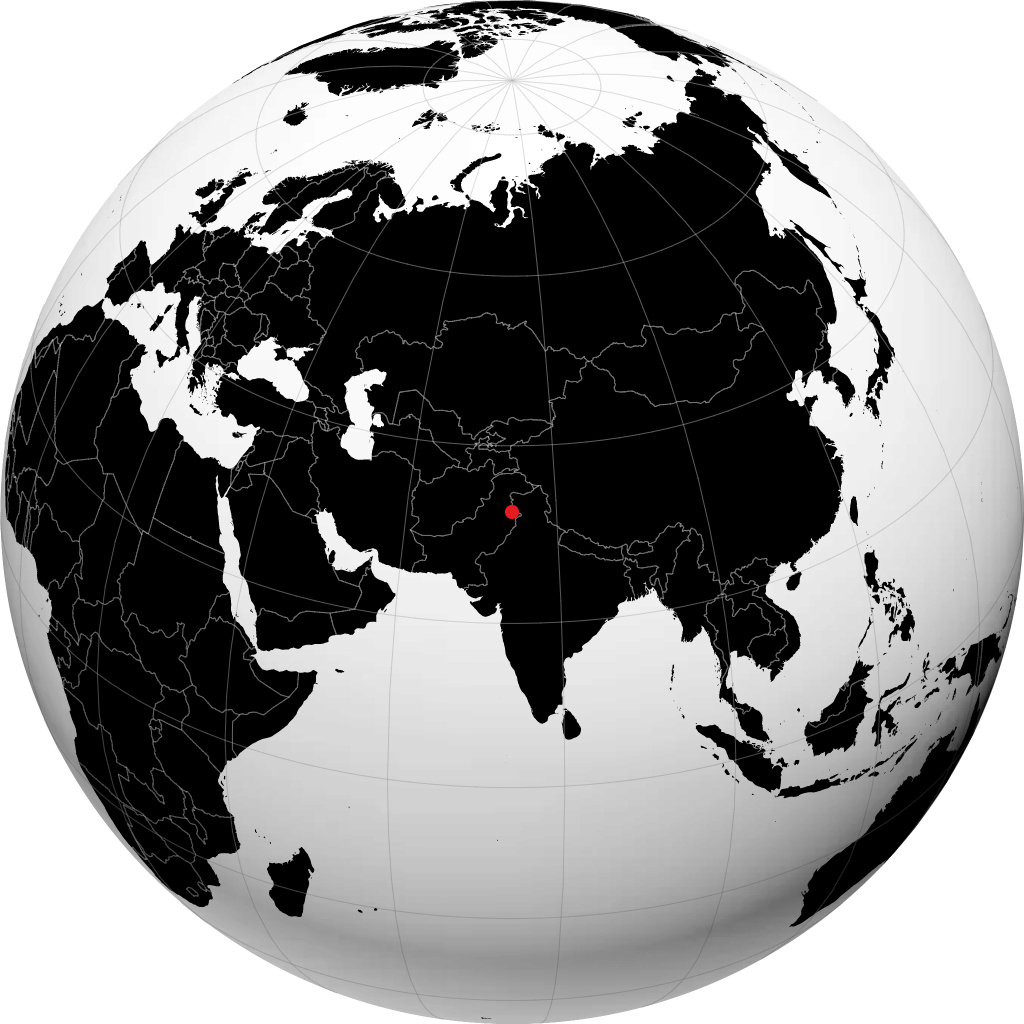 ग्लोब पर गुजरात