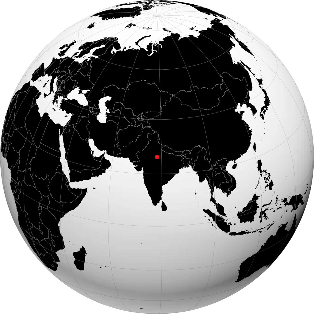 ग्लोब पर ग्वालियर
