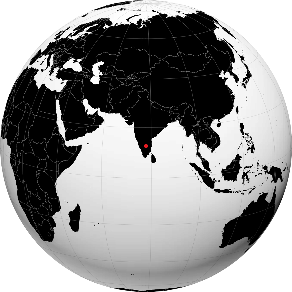 ग्लोब पर होसुर