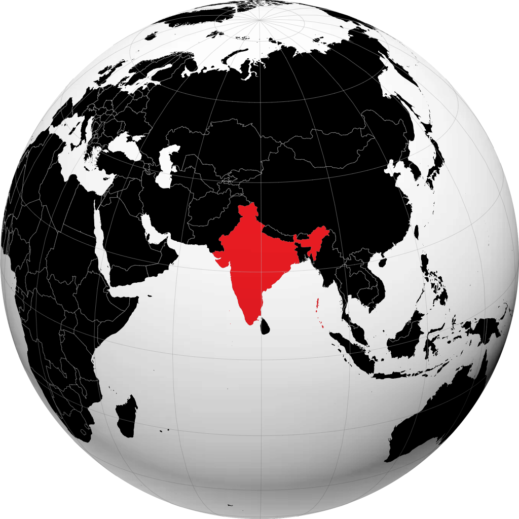 ग्लोब पर भारत