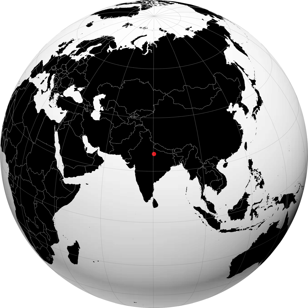 ग्लोब पर कानपुर