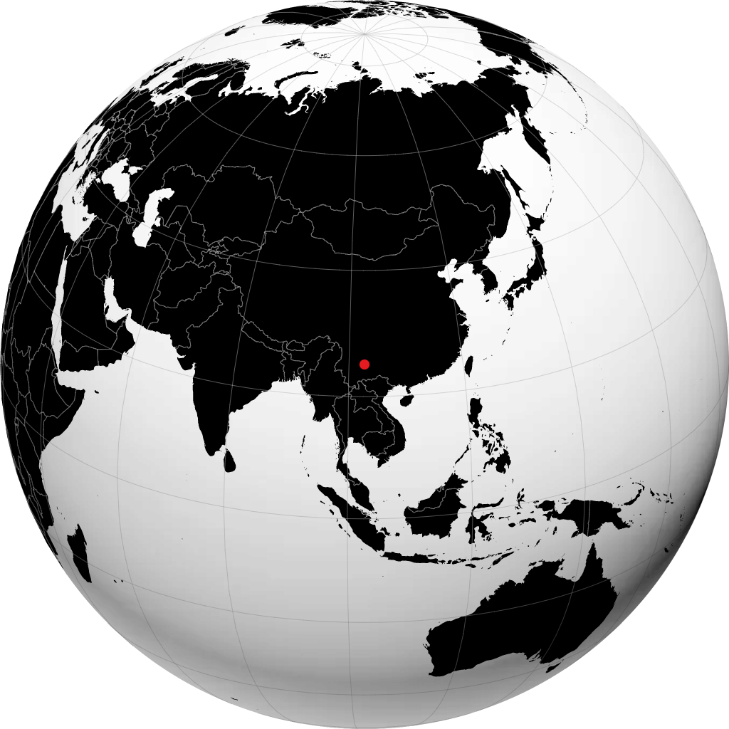ग्लोब पर कुनमिंग