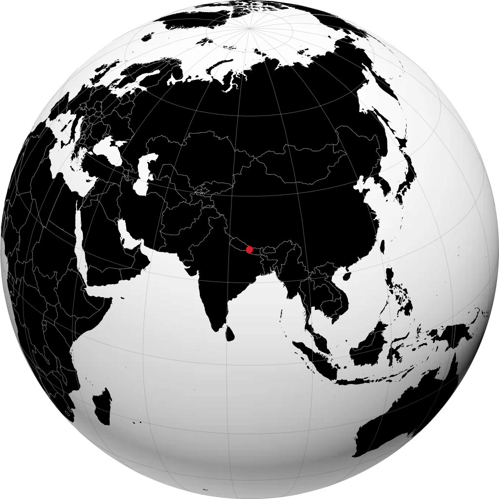 ग्लोब पर ललितपुर (पाटन)