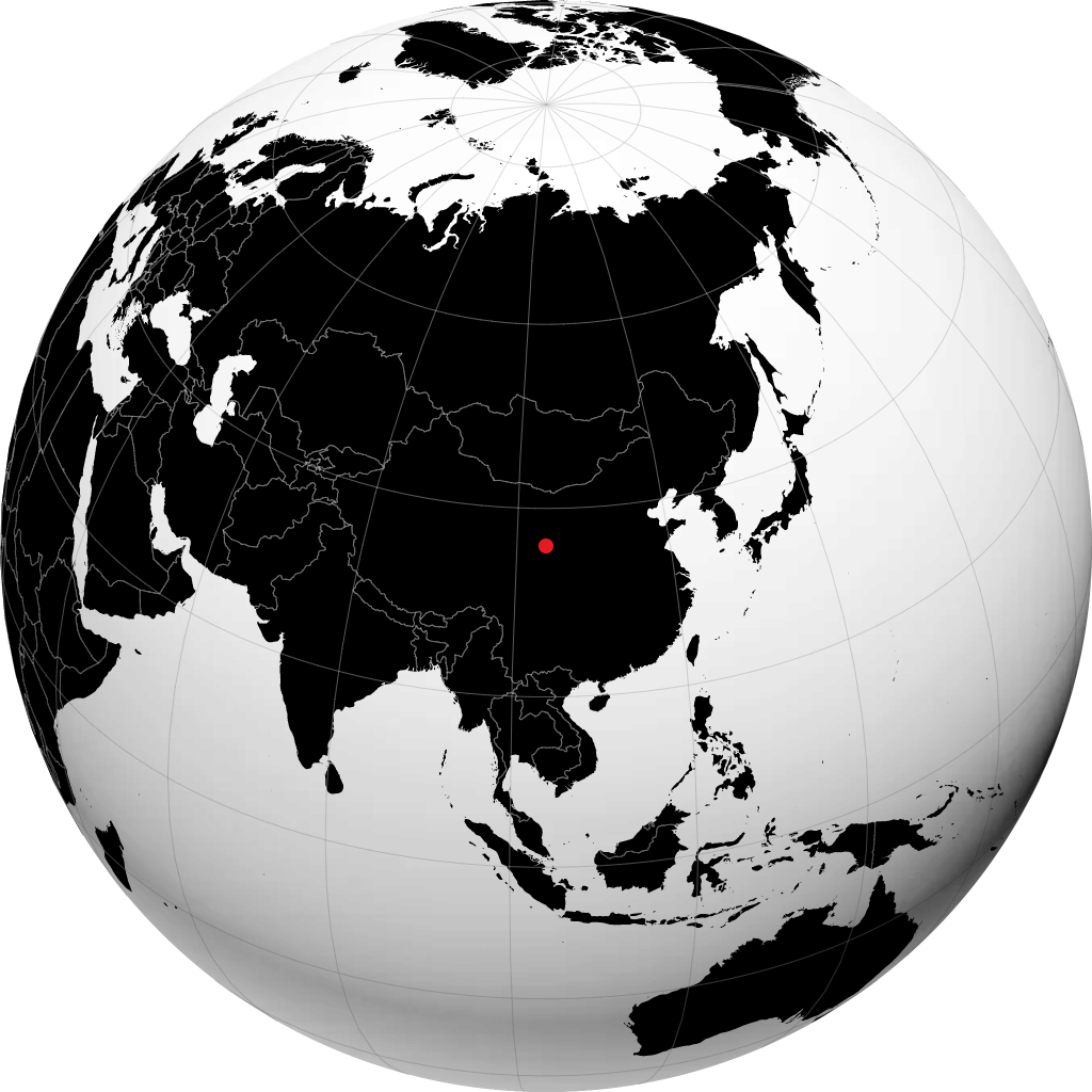 ग्लोब पर लान्झोउ