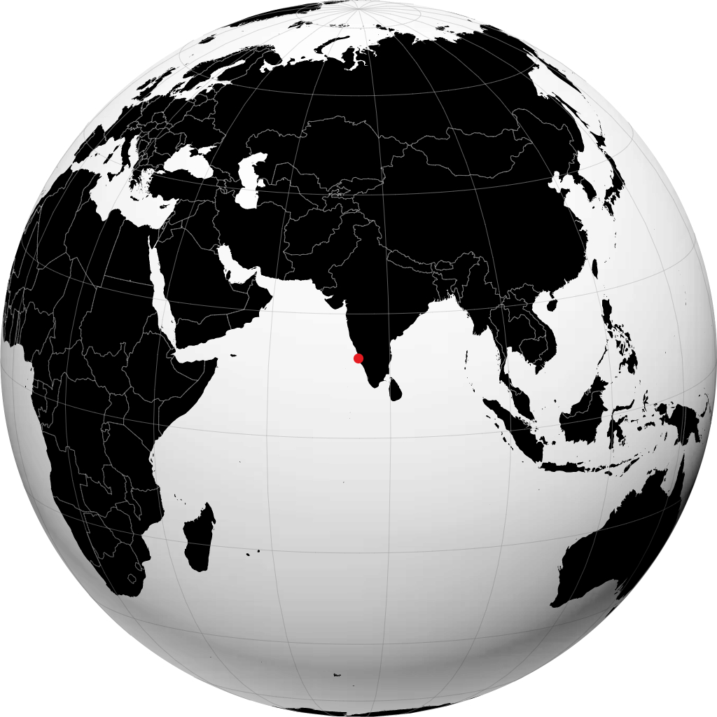 ग्लोब पर मैंगलोर