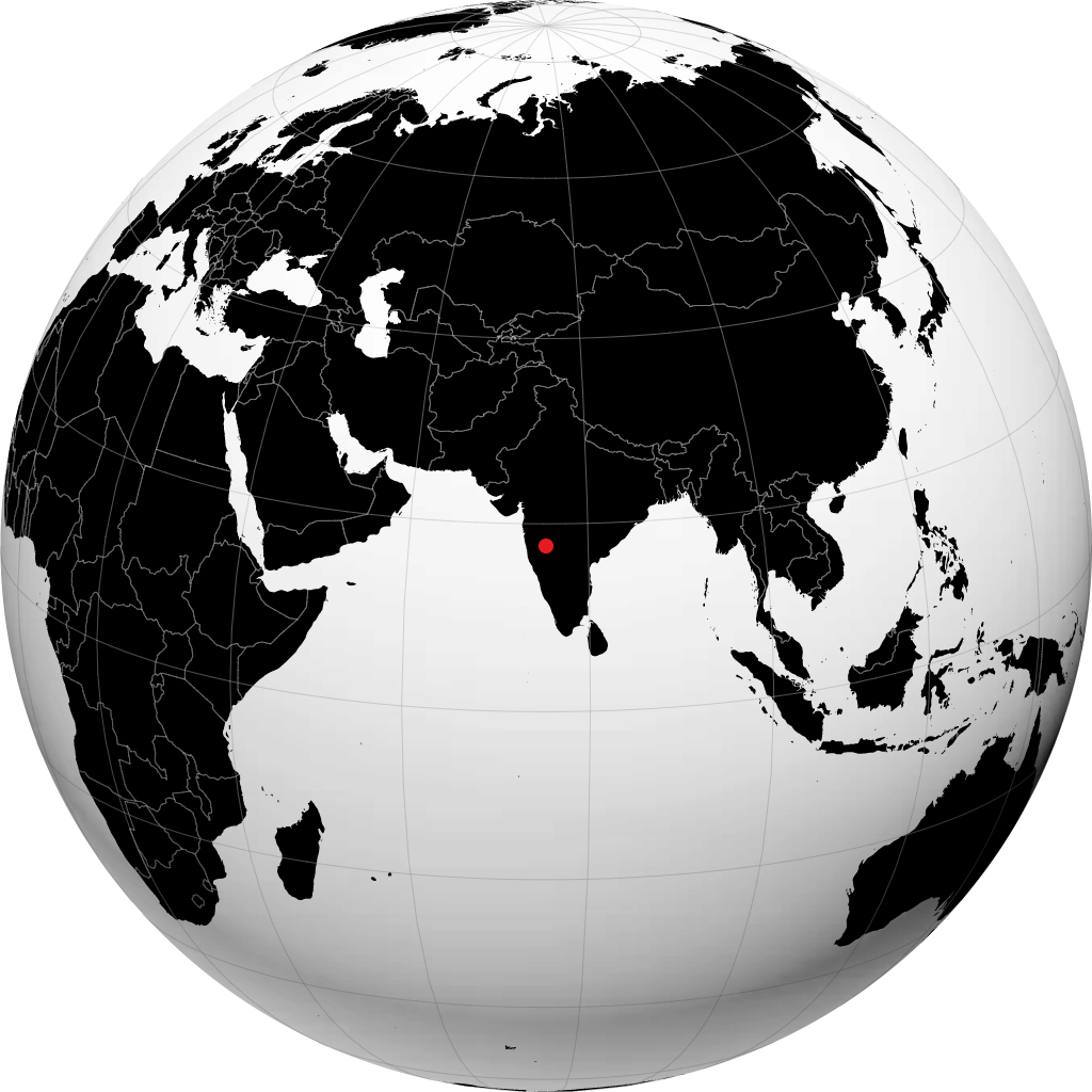 ग्लोब पर पंढरपूर