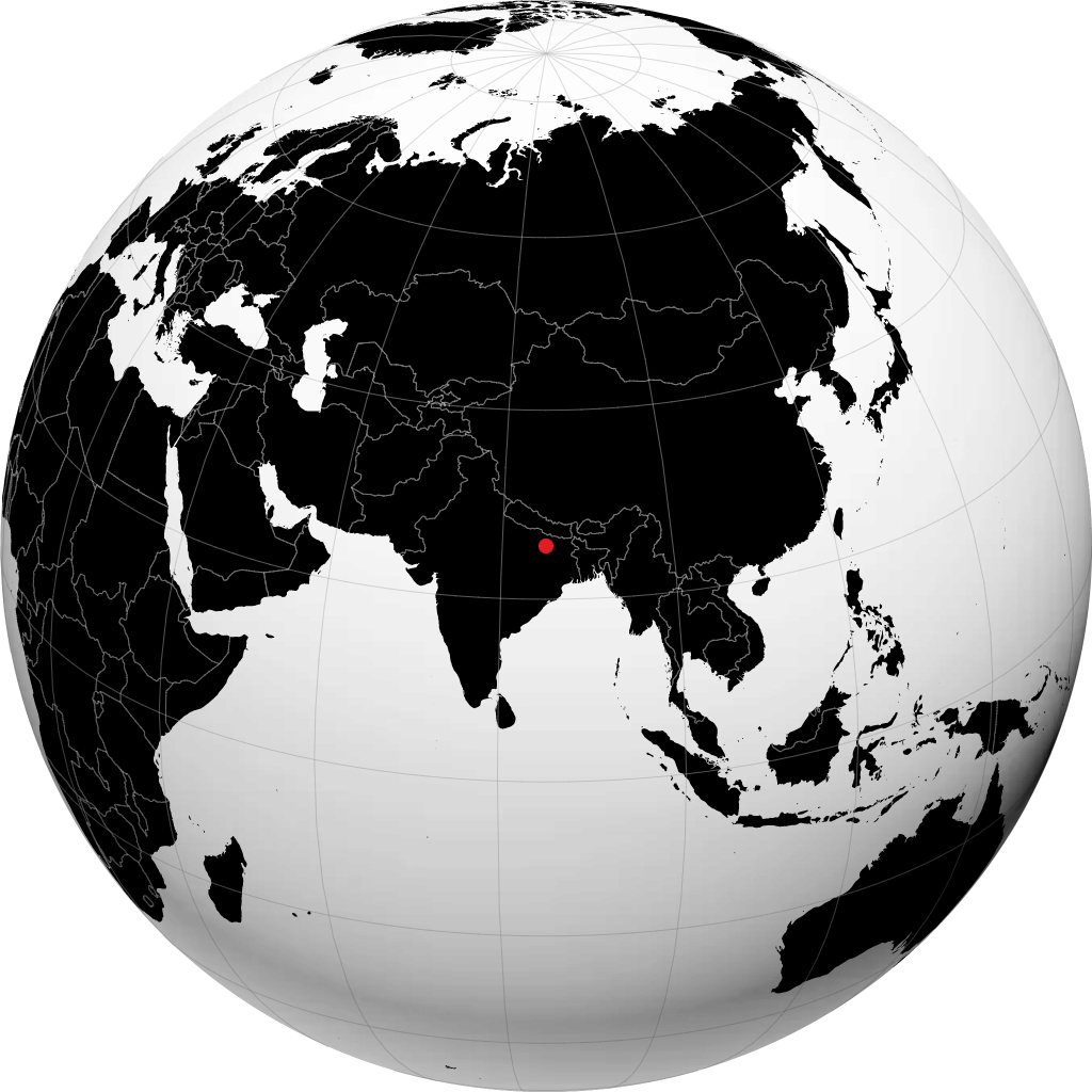 ग्लोब पर पटना