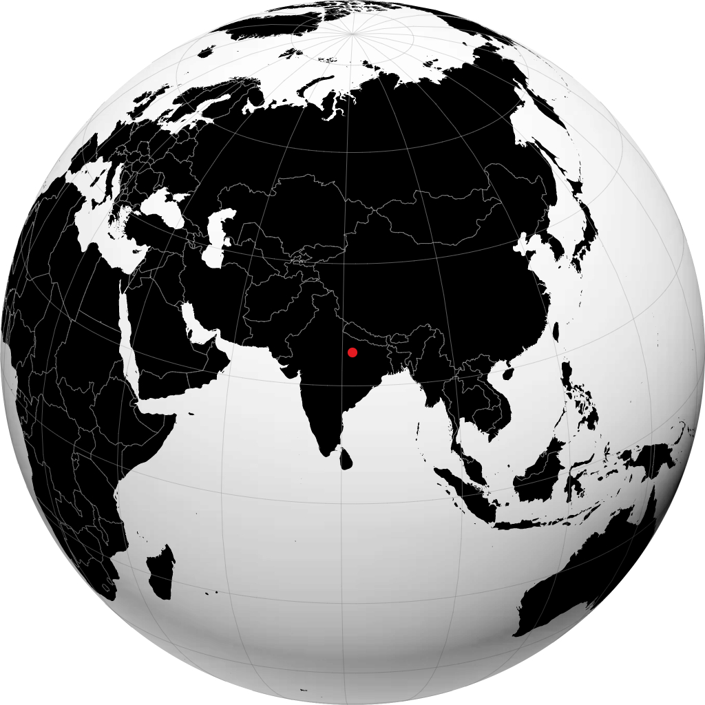 ग्लोब पर प्रयागराज