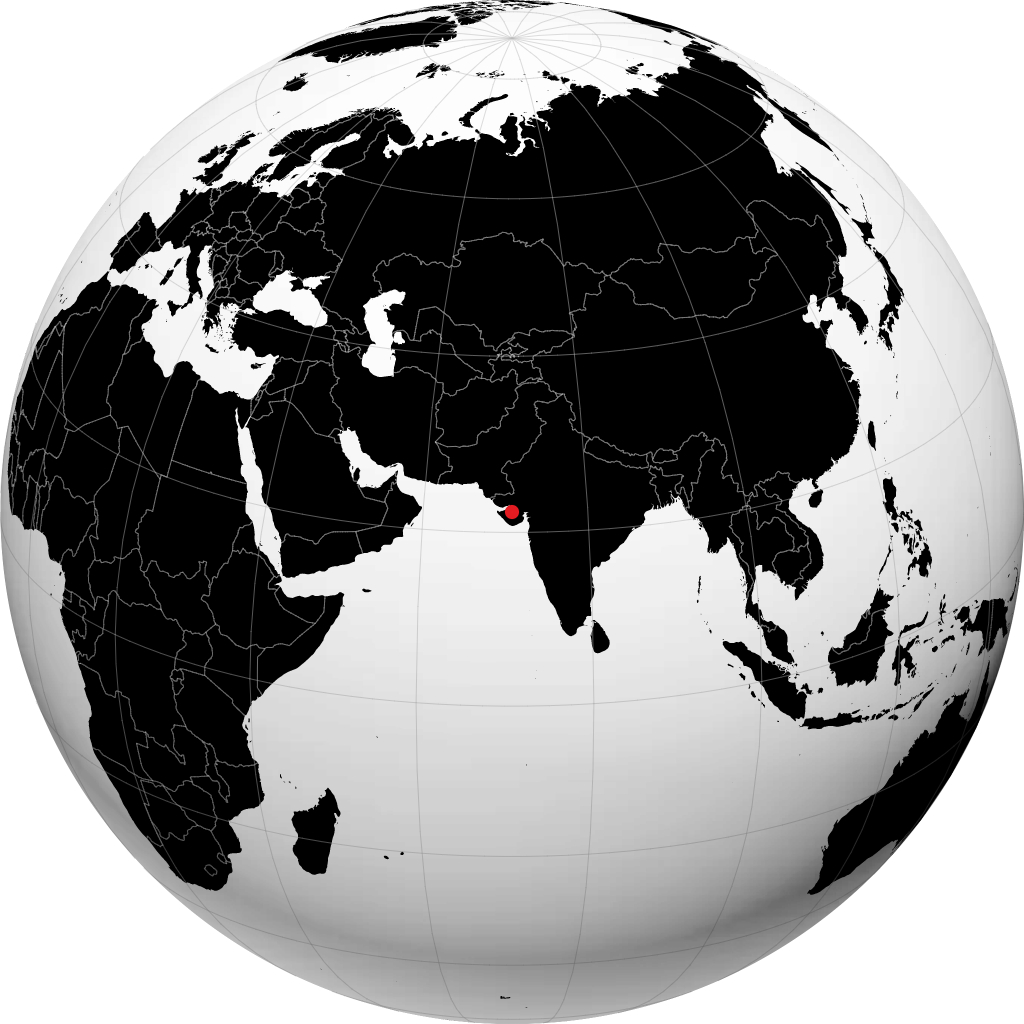 ग्लोब पर राजकोट
