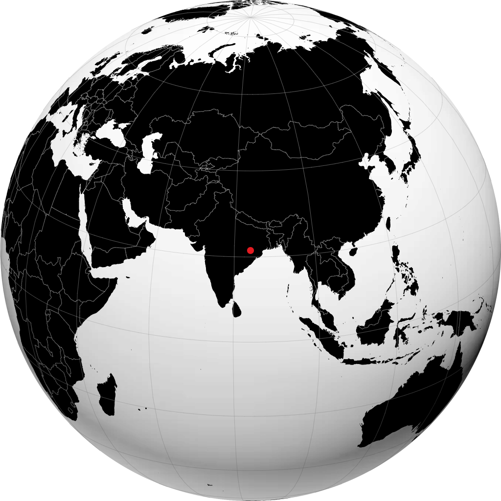 ग्लोब पर सम्बलपुर