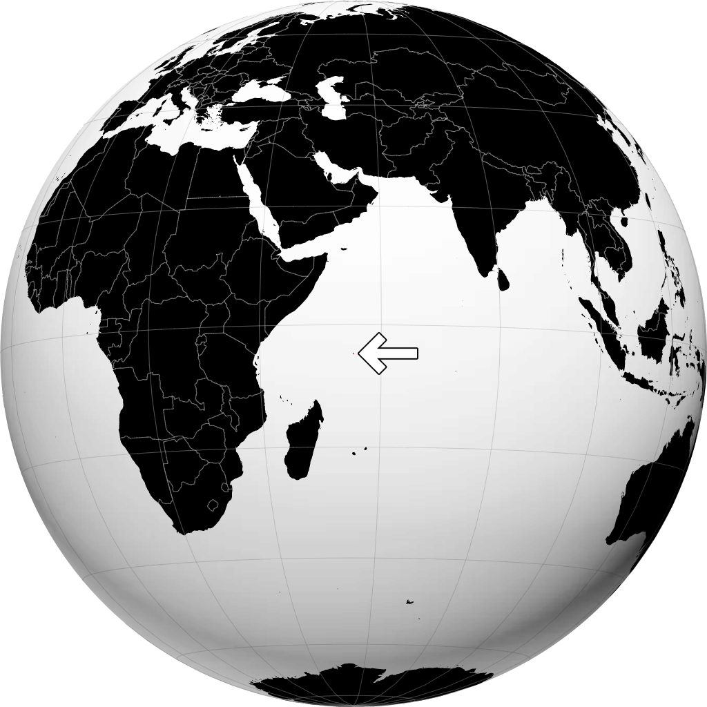 ग्लोब पर सेशेल्स