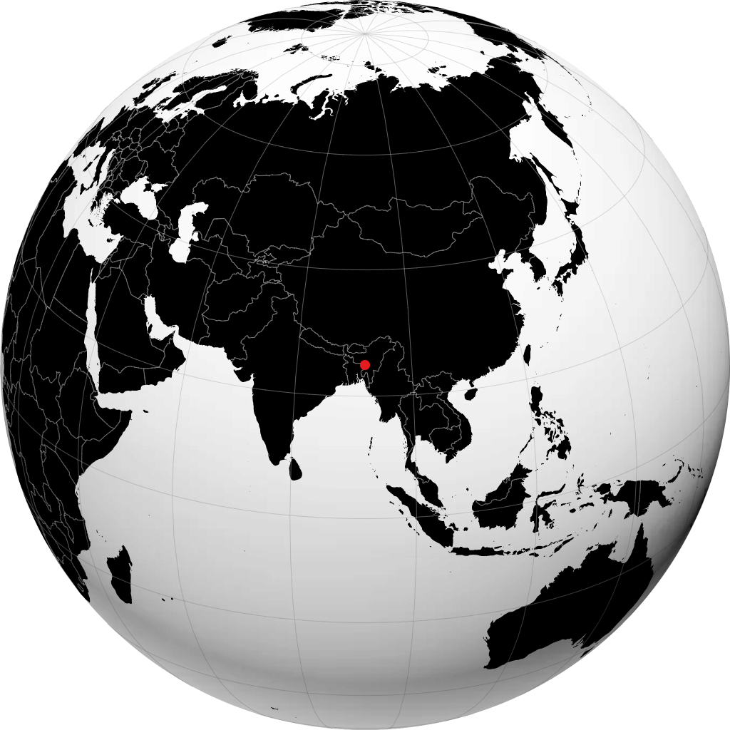 ग्लोब पर सिलहट