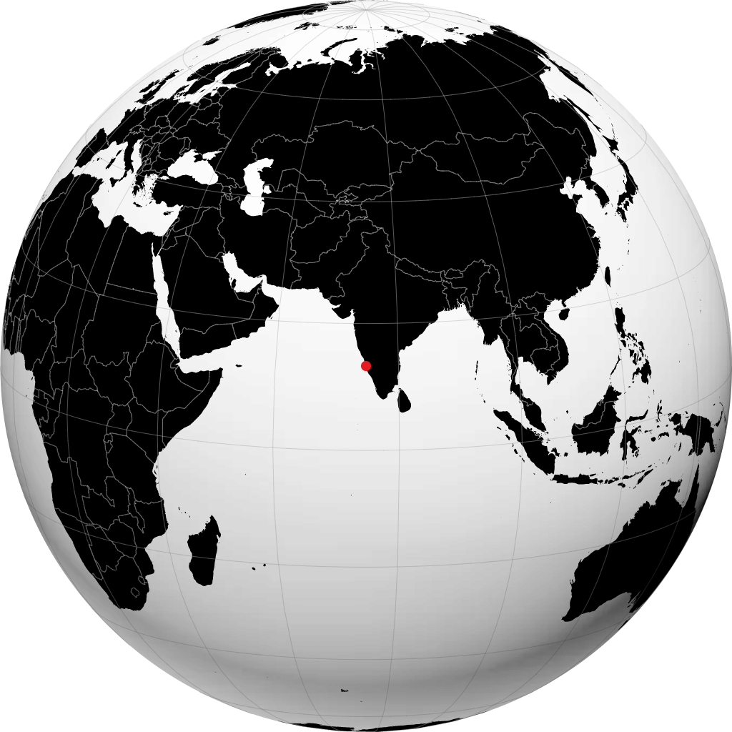 ग्लोब पर उडुपी