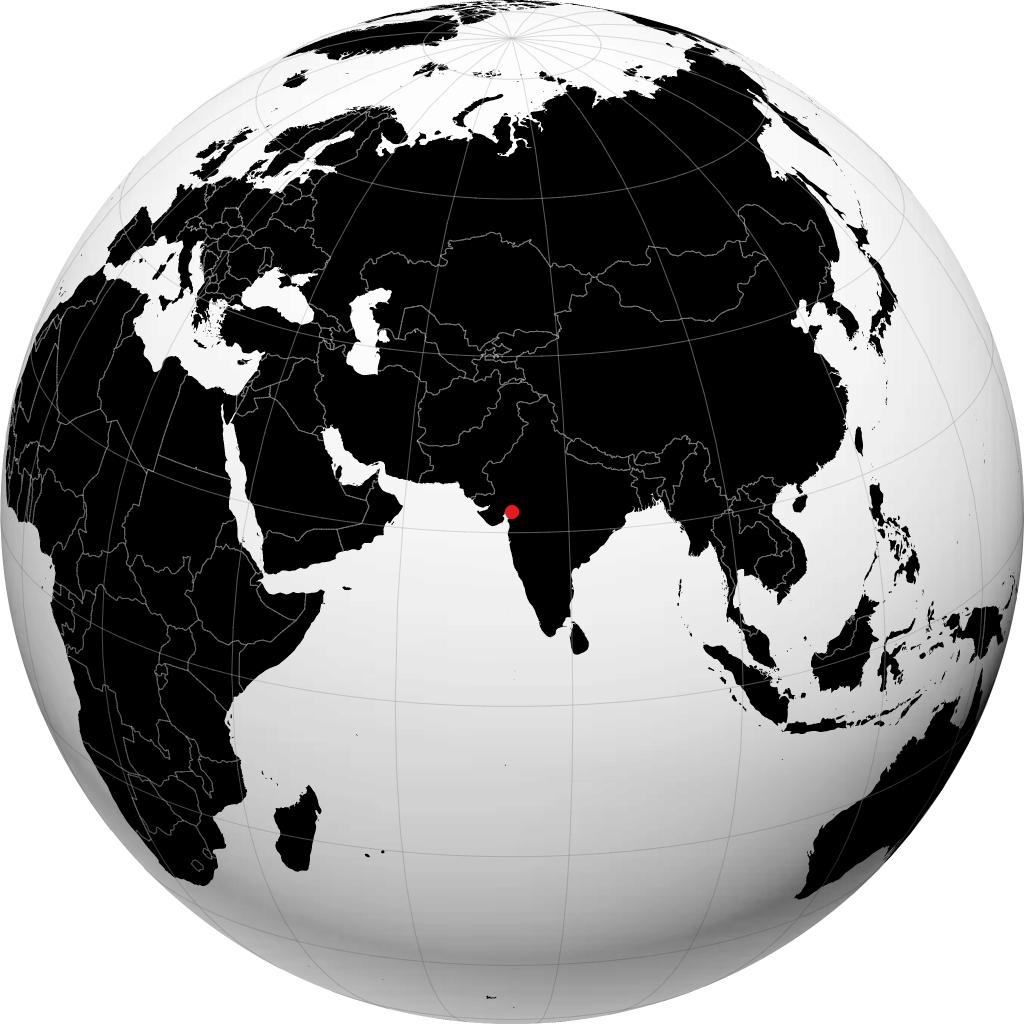 ग्लोब पर वडोदरा