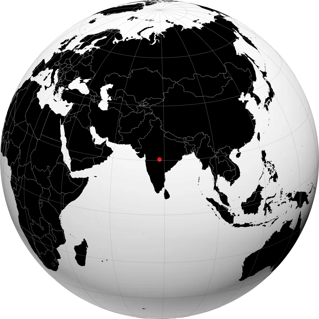 ग्लोब पर यवतमाल